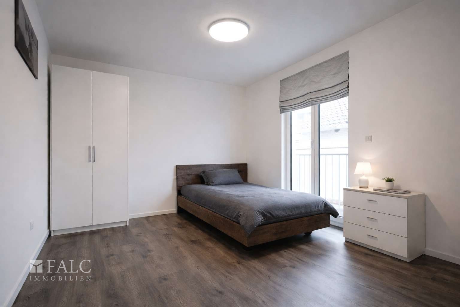 „Flexibel nutzbarer Schlafbereich Möblierung visualisiert.“